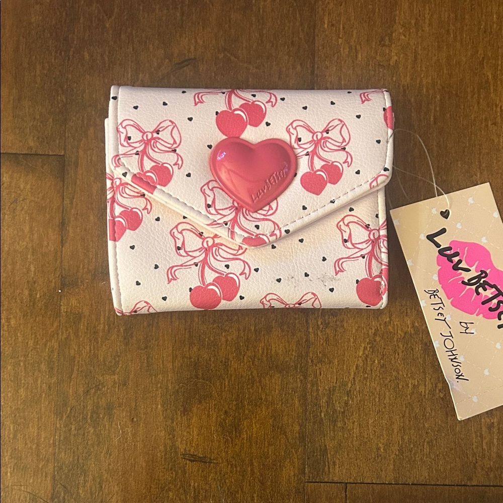 Betsey Johnson Pink Heart Bow Wallet